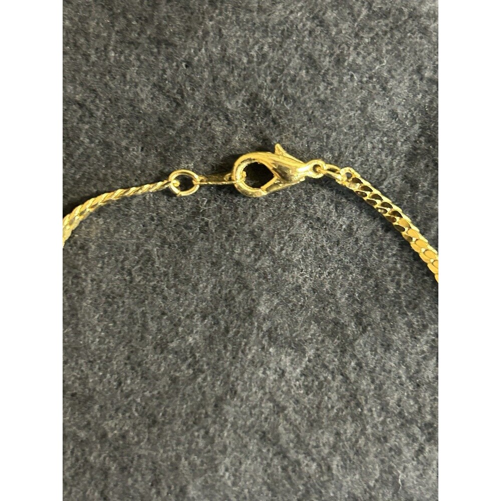 Park Lane Gold Tone Herringbone Faux Pearl Rhinestone 18" Necklace J322 - Picture 6 of 10